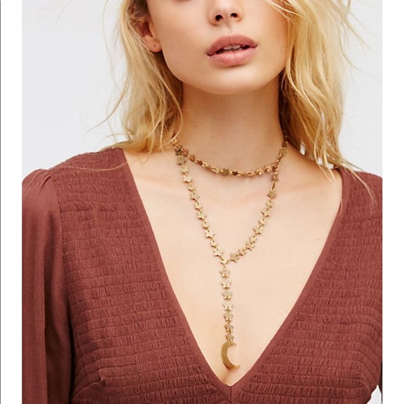 Free People Jewelry - Free People Oxidized Vintage Brass Stars & Moon
